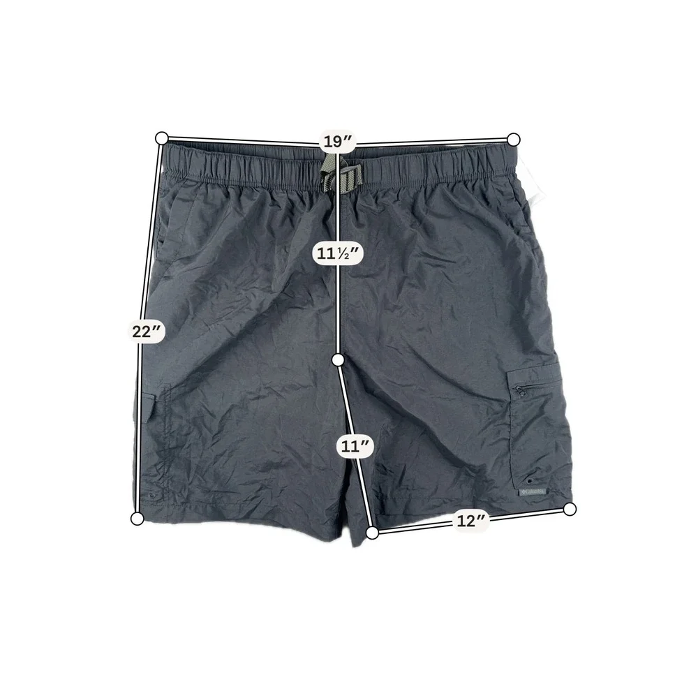 Columbia Men's XL Black Class IV Water Hiking Shorts Buckle NWT